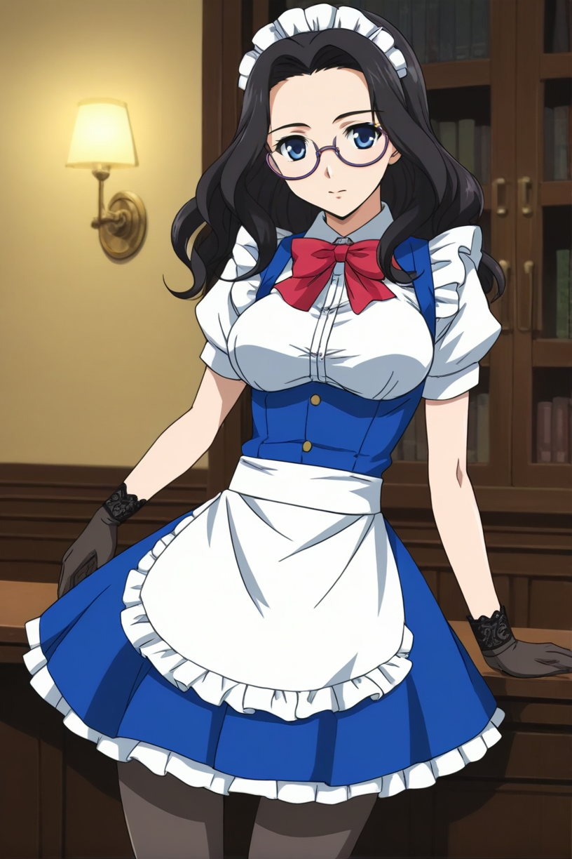 18750-3427825147-best quality,masterpiece,looking at viewer,absurdres,1girl,score_9,score_8_up,score_7_up,source_anime BREAK maid,suspenders,pant.png